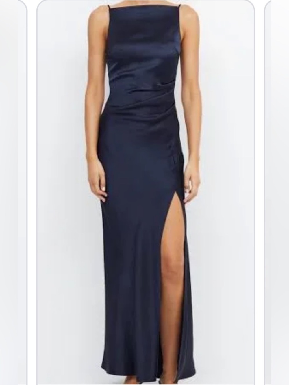 ‼️DELETING 5/11‼️Bec & bridge navy high neck dreamer side slit maxi dress NWT